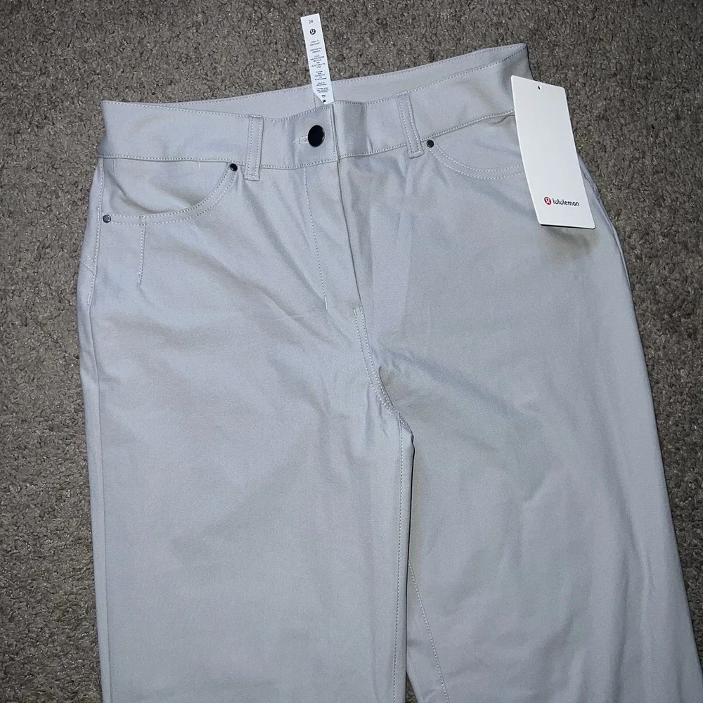 NWT Lululemon City Sleek Straight -Fit HR Pants Gray Size 28x30
